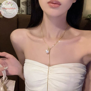 Sthb Không Đều Chất Lỏng Kim Loại Ngọc Trai Vòng Cổ Màu Bạc Có Thể Điều Chỉnh Hợp Kim Kéo Dây Chuyền Vòng Cổ Punk Hiphop Trang Sức VN