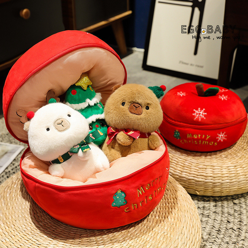 Giáng Sinh capybara Trái Cây Hòa Bình Sang Trọng Đồ Chơi capybara Cây Giáng Sinh Dễ Thương Ngày Lễ Búp Bê Quà Tặng Cho Bạn Bè Trang Trí Ngày Lễ