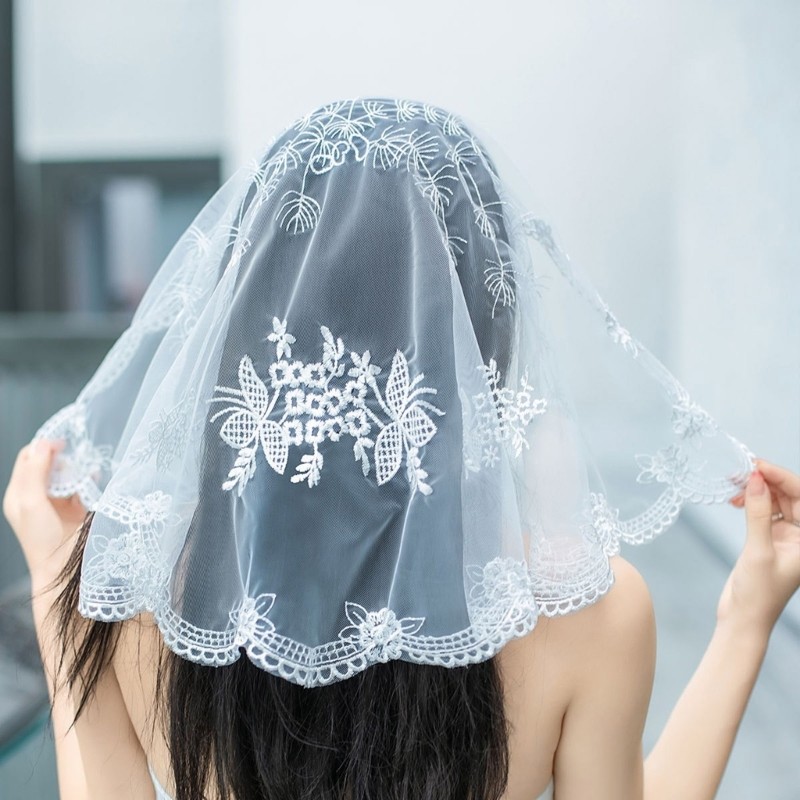 Kikin Latin Mass Khăn trùm đầu Khăn che mặt cho nữ Nhà thờ Công giáo Mantilla Veil Che mặt