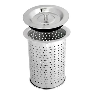 Bộ giỏ lọc và nắp chặn rác bồn rửa bát inox cao cấp chống tắc thoát nước hiệu quả #A21