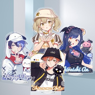 Aoyagi Toya Shinonome Akito Đứng Anime Móc Khóa Sống Động BAD SQUAD Móc Chìa Khóa Nữ Hình Mẫu Tấm Chìa Khóa Acrylic Quà Tặng