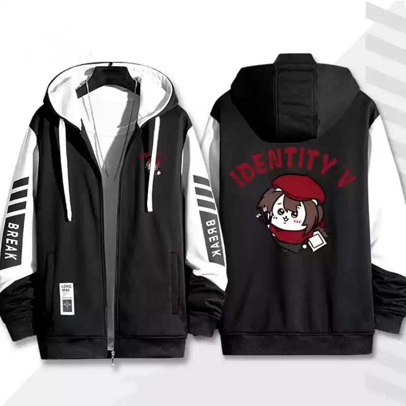 Sq3 Chiikawa Identity V Emma Woods Gardener áo khoác dây kéo Áo khoác Hoodie cardigan áo len Unisex dài tay Top Cosplay