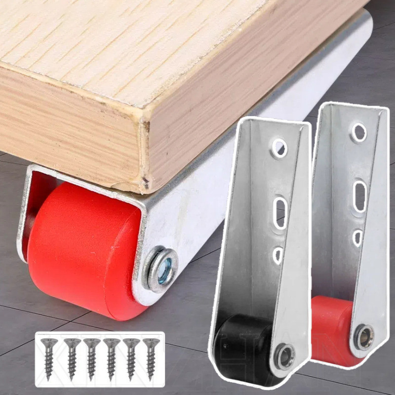 1 / 2 / 4 Ròng Rọc Định Hướng Có Ốc Vít - Bánh Cửa Tủ - Bền Đẹp, Chịu Lực Mạnh, Tắt Tiếng Con Lăn - Bánh Xe Hỗ Trợ Đáy Cửa - Dành Cho Đồ Nội Thất, Bàn - Bánh Đa Năng