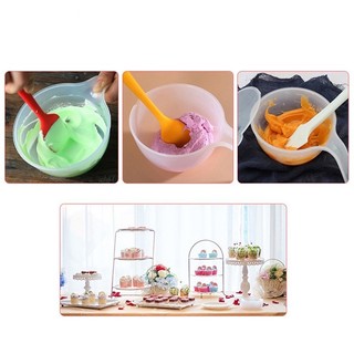 Tô Trộn Kem Bơ / Bánh Macaron Có Tay Cầm/Bát Nhựa Đánh Kem Pha Mầu Trang Trí Bánh Mới