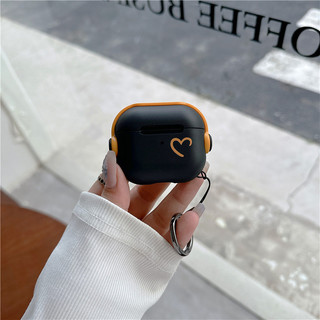 Vỏ Tai nghe không dây Cho Airpods 4 Gen 3 1 / 2nd Th Pro Pro2 Màu Cam Đơn Giản Tình Yêu Khóa Kinh Doanh Giá Đỡ