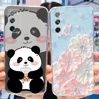 Dành Cho Samsung Galaxy S20 FE Vỏ Hoạt Hình Gấu Trúc Dễ Thương Samsung S20FE 5G 4G Vỏ Điện Thoại TPU Silicon Mềm