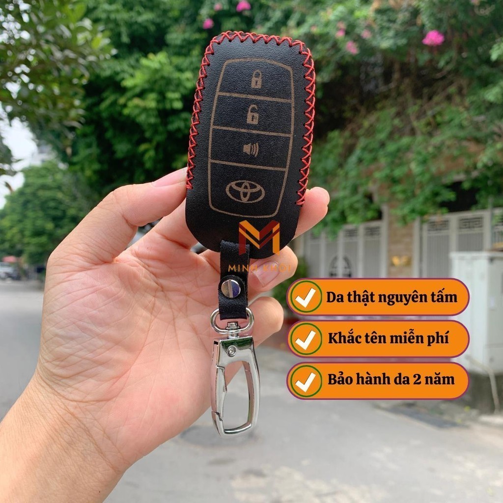 Bao Da Chìa Khóa xe ô tô Toyota Hilux, Land Cruiser, Innova cross, Prado, Camry, Fortuner da nhập khẩu Nội Thất