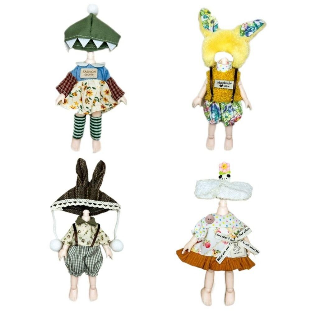 YOLOGO 16 ~ 17cm Quần áo búp bê BJD, Bộ đồ trang phục dễ thương chất lượng cao, Quần áo thủ công đáng yêu thời trang Phụ kiện búp bê DIY cho OB11, 1 / 12 Bjd