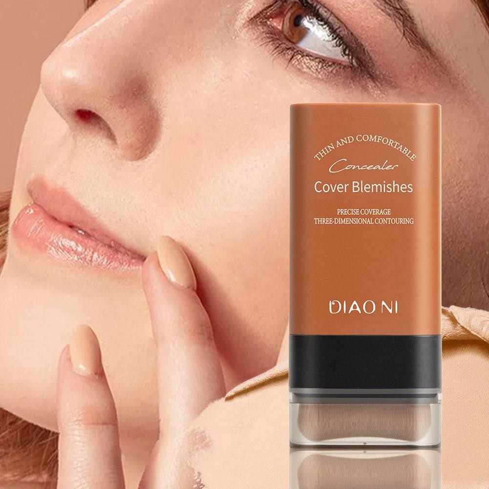 Learnever Matte Eraser Foundation Cream Stick With Brush 20g Kem che khuyết điểm chống thấm nước lâu trôi F9m8