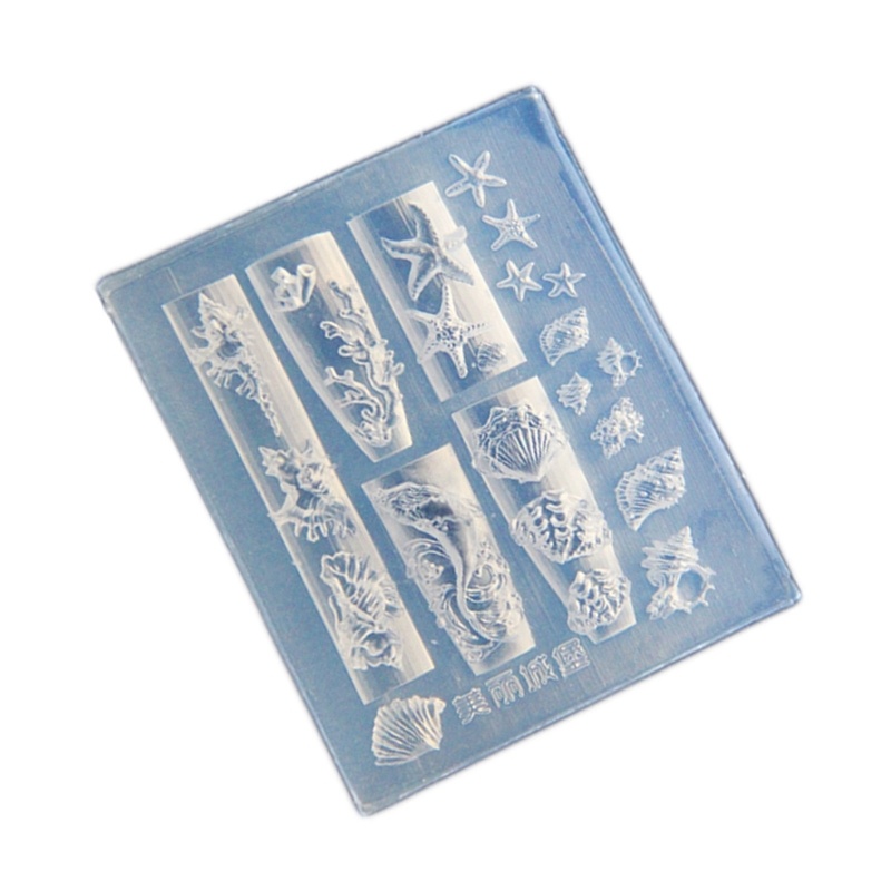⚝⚝Richh Sea Lifes Nail Stamping Set Khuôn Silicon Móng Tay Nghệ Thuật Thiết Kế Khuôn Thích Hợp Cho Sáng Tạo Làm Móng Tay Với Cá Voi Và