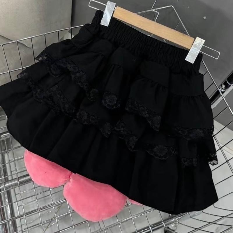 CHÂN VÁY NGẮN TẦNG REN 35-70KG BIGSIZE CÓ QUẦN BẢO HỘ Nữ
