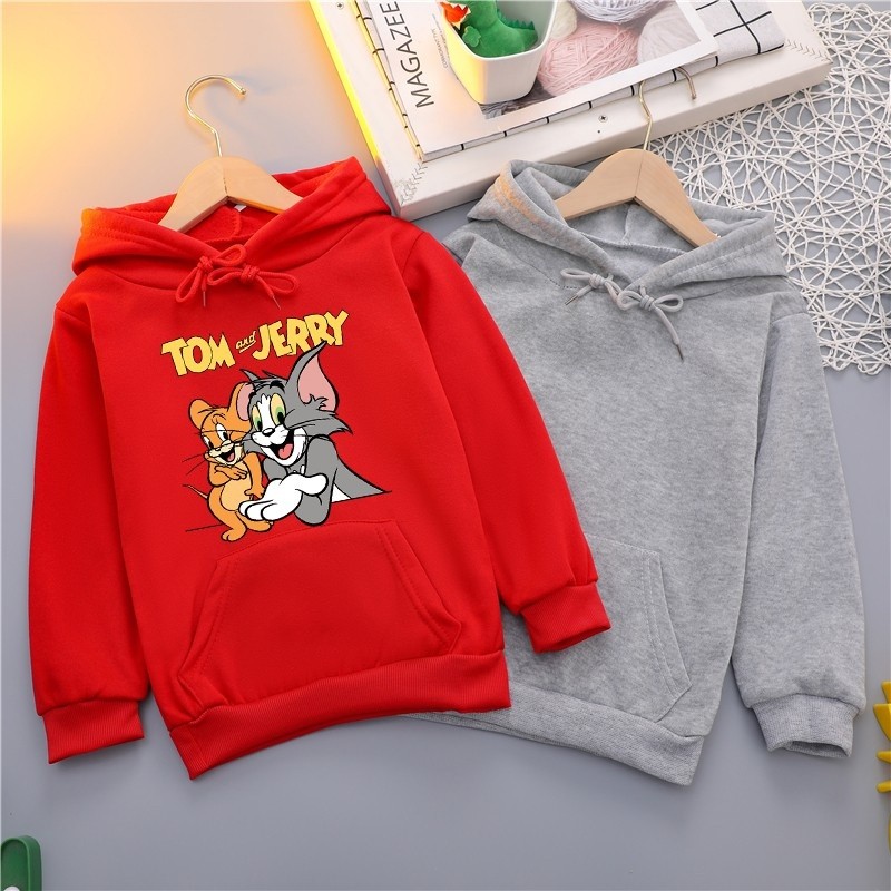 Trẻ Em Của Tom Và Jerry Áo Dài Tay Áo Phim Hoạt Hình In Áo Len Hàng Đầu Cho Bé Trai Và Cô Gái Ấm Cúng Và Vui Vẻ