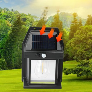 Đèn Năng Lượng Mặt Trời Trang Trí Sân Vườn Biệt Thự - Đèn Treo Tường Cảm Biến Hồng Ngoại Chống Nước ALINE