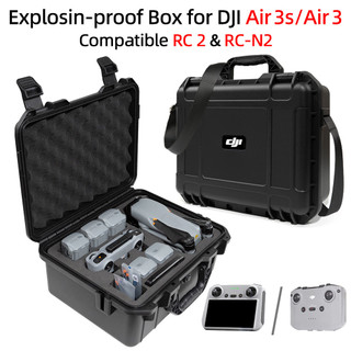 Dành Cho DJI Air 3S Túi Bảo Quản Chống Cháy Nổ Hộp Air 3 Có Màn Hình Túi Đeo Vai Chống Thấm Nước Hộp Đựng RC 2 / RC-N3 Điều Khiển Từ Xa