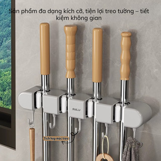 Kẹp Treo Đồ Dán Tường BUNNIES HOUSE Chịu Lực Tốt, Gắn Cây Lau Nhà, Móc Treo Dụng Cụ Nhà Cửa