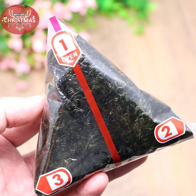 XUAN 20 Chiếc Hai Lớp Tam Giác Bao Bì Gạo Túi Rong Biển Onigiri Túi Sushi Bao Bì Dụng Cụ Túi Phụ Kiện VN