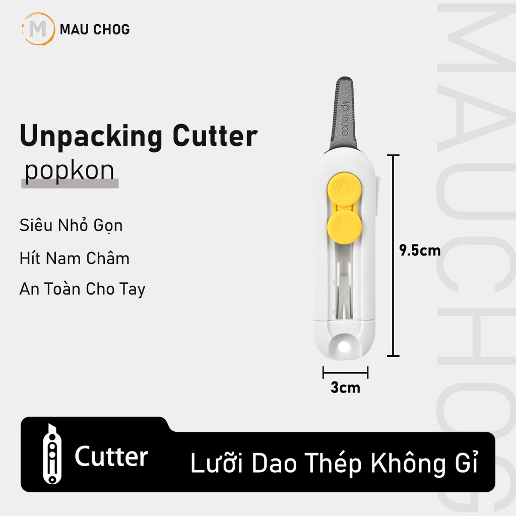 Dao Rọc Giấy Nhỏ Gọn Mini Cao Cấp Lưỡi Thép Không Gỉ Bỏ Túi Bóc Khui Hàng An Toàn Tiện Lợi