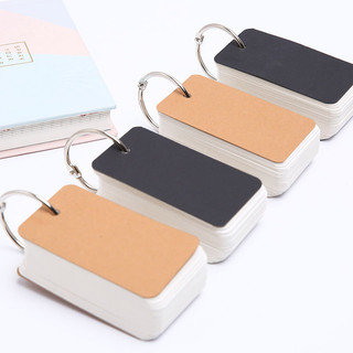 Flashcard Trắng 100 Tờ Kèm Khoen Tập Thẻ Ghi Chú Từ Vựng – Giấy Dày, Có Lỗ Bấm Sẵn – Dùng Học Ngoại Ngữ, Ôn Thi