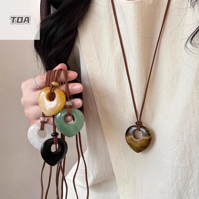 Mặt dây chuyền hình trái tim rỗng, trang sức nữ retro, quà tặng tinh tế ...