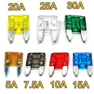 【MOTEX】50 chiếc Cầu chì dẹp chân to 32V đủ các giá trị 1A - 50A cho ô tô, xe máy chính
