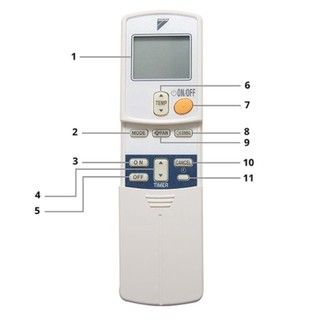 Điều khiển điều hòa 1 chiều Daikin cho arc423a5, arc423a6, arc433 A2, arc433 A55, arc423a18 arc423a17 arc43