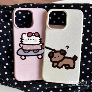 ibumpers Ốp Điện Thoại iPhone Họa Tiết Kính Râm Hồng Powerpuff Girls Cho IPhone 16 15 14 12 13 11 Pro Max IP 7 8 Plus X XS XR Ốp Lưng Mỏng Silicon Mềm Da Họa Tiết