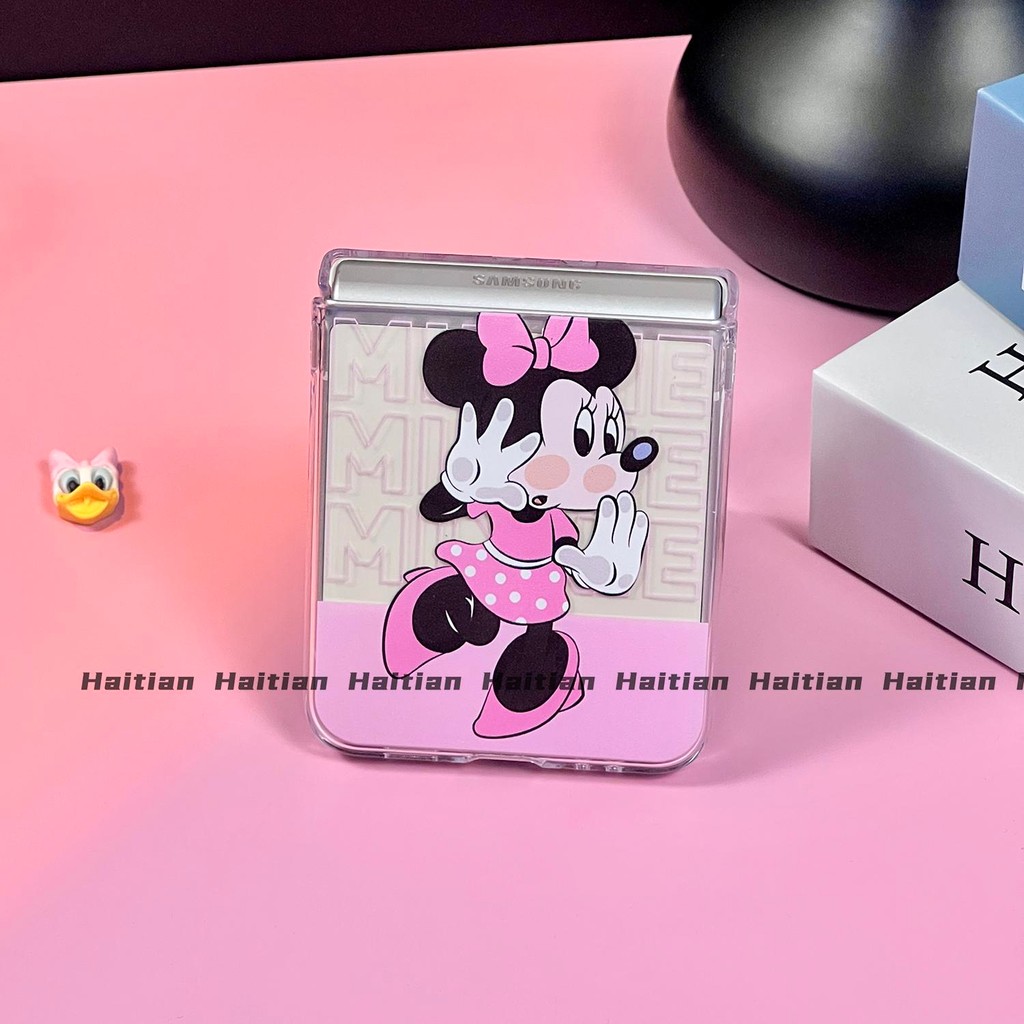 Thích Hợp Cho Samsung Galaxy Zflip7 Phim Hoạt Hình Dễ Thương Mickey Minnie Vỏ Điện Thoại Dây Gấp Cho ZFlip 6 5 4 3 5G N3Flip MixFlip 2 Vỏ Bảo Vệ Cứng