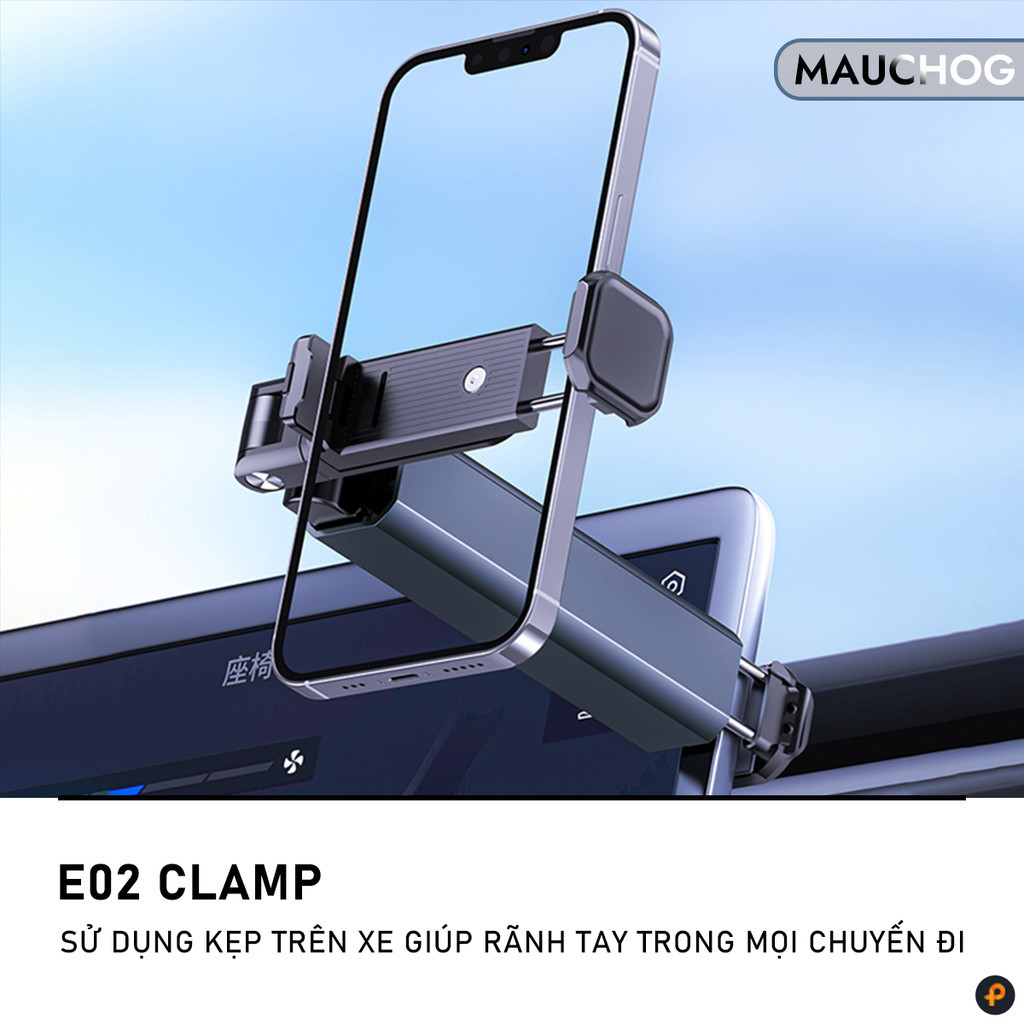 Giá Đỡ Điện Thoại Hợp Kim Nhôm Cao Cấp Boneruy Có Thể Gập Lại Kẹp Đầu Giường Cạnh Bàn Vali Ô Tô