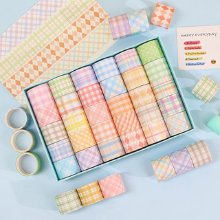 Washi Tape Kẻ Caro Pastel – Trang Trí Sổ Tay, Decor, Bullet Journal