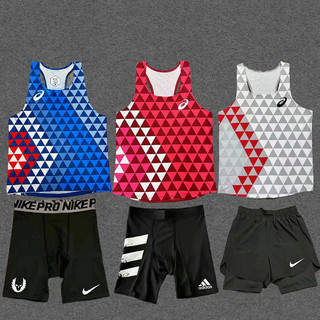 Sports Student Running Training Vest Track and Field Training Wear Adhesive Vest Marathon Running T-shirt Short Sleeve for Body Test uMRG