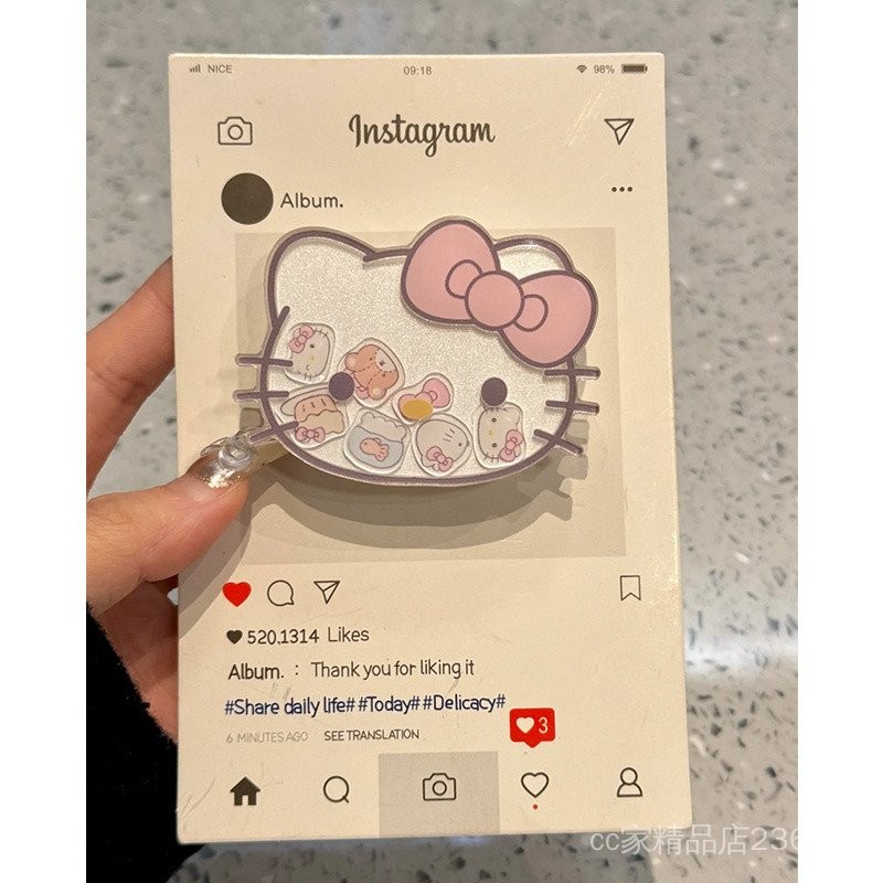 Giá đỡ mèo KT nơ màu hồng Thích hợp cho vỏ điện thoại 16 / 15 / 13 iPhone14promax Giá trị cao 11 / 12