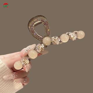 Kẹp Tóc Sang Trọng Với Thiết Kế Lấp Lánh Ngọc Trai và Họa Tiết Hoa Hồng - Phụ Kiện Tạo Kiểu Tóc DIY