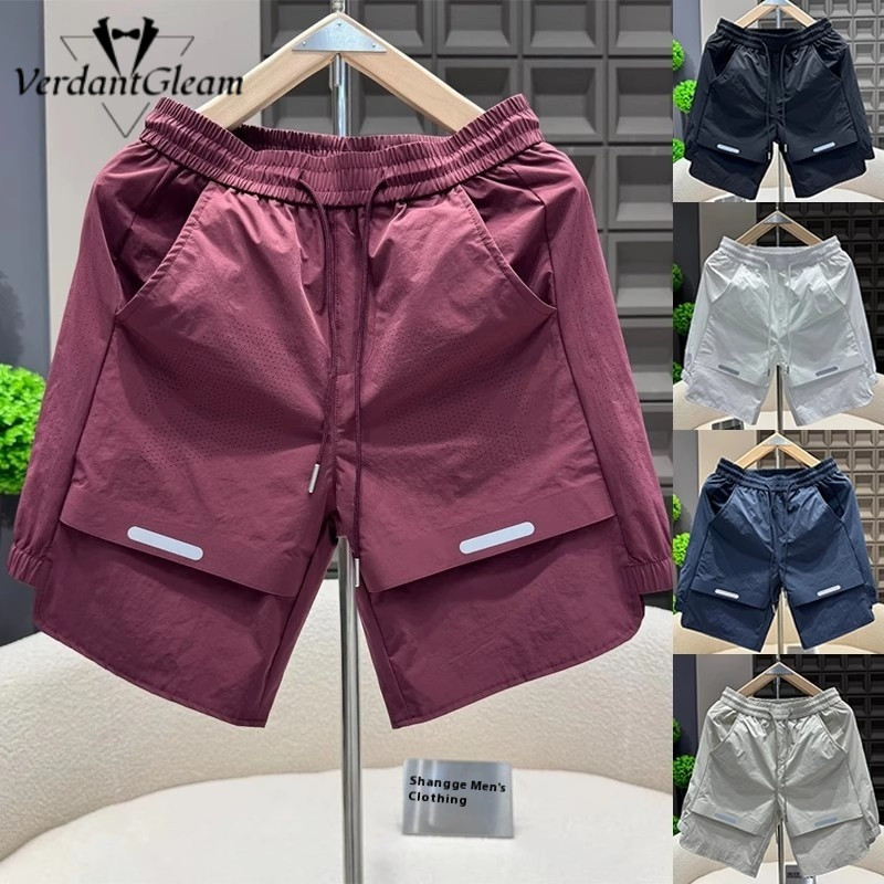 Quần short nam thời trang mùa hè mỏng, thoáng khí với lưới khâu