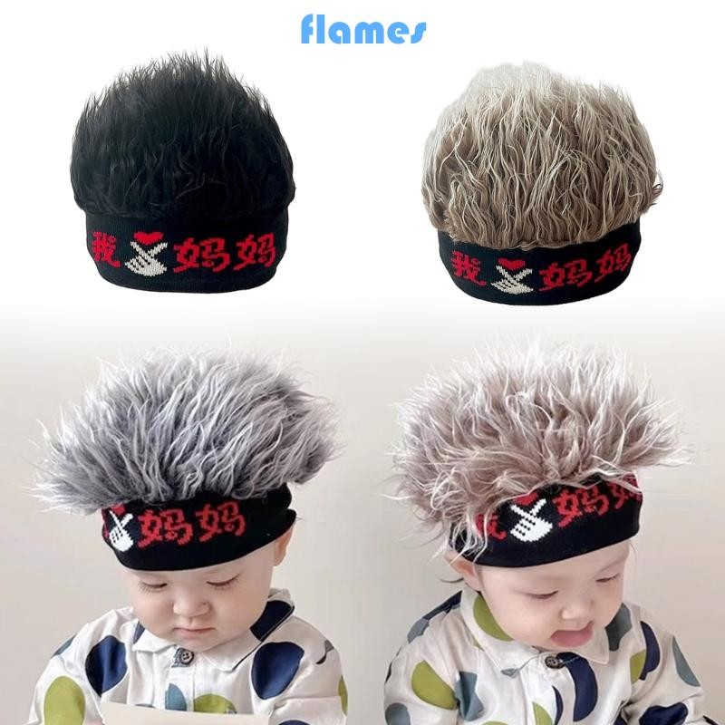 FL Dễ Thương Perm Cap Hip Hop Mũ Tóc Giả Cho Bé Trai Bé Gái Trẻ Em Dạo Phố Mũ Khiêu Vũ
