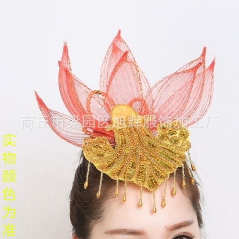 cài hoa sen cài đầu hoa sen cài sen phụ kiện biểu diễn văn nghệ