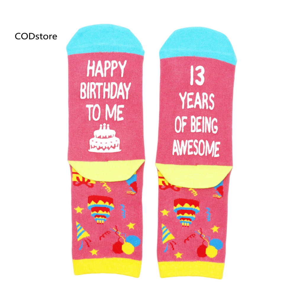 Tất sinh nhật Unisex dệt kim dày, ống giữa thể thao - Co giãn, giữ ấm và chống trượt