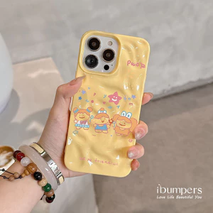 ibumpers Ốp Điện Thoại iPhone Họa Tiết Bé Gái Dễ Thương Cho IPhone 11 12 13 14 15 16 Pro Max Ốp Lưng Thiên Thạch Màu Kẹo Silicon Mềm Chống Sốc