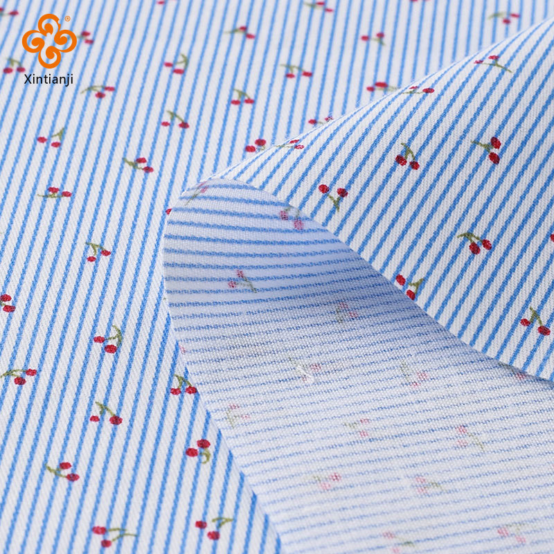 Anh Đào Nguyên Chất Cotton Vải Sọc Hoa Cotton Quần Áo Cho Bé Phong Cách Mục Vụ Mùa Hè Váy Quần Áo Handmade Tự Làm Vải 50x160cm TJ10542