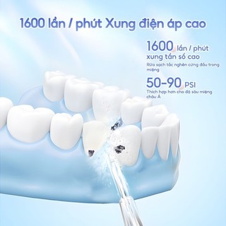Máy tăm nước cầm tay 180ml 3 chế độ vệ sinh răng miệng hiệu quả nhỏ gọn tiện lợi chống tràn an toàn cho du lịch gia đình
