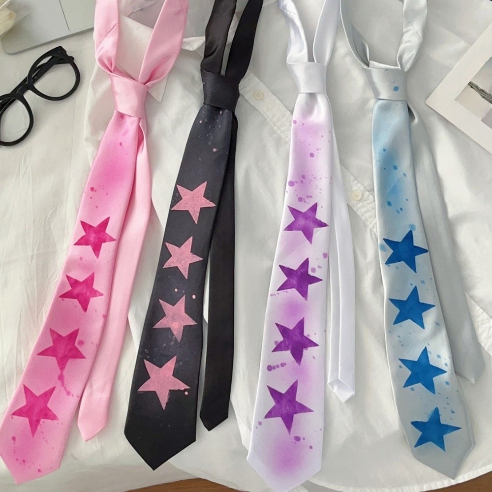 LACYES Star Tie, Y2K Sweet Glossy Tie, Casual Có Thể Điều Chỉnh Tay Thắt Lưng Mềm Phù Hợp Với Phụ Kiện