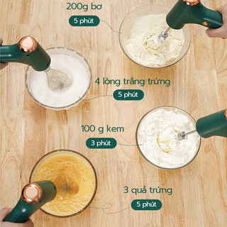 SUBOGDG Máy đánh trứng cầm tay mini không dây, đánh trứng sữa, trộn thực phẩm, trộn bột đa năng