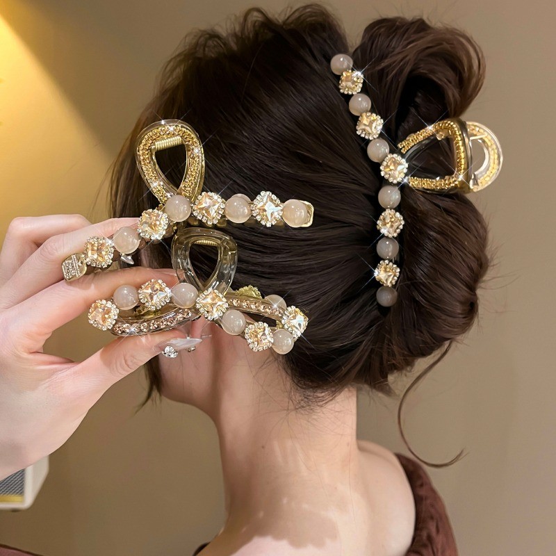 Kẹp Tóc Màu Champagne Kích Thước Lớn, Xu Hướng Mới Cho Tóc