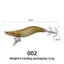 Jig mực AWNGD, Mồi câu cá 1,5 # 7cm, Mồi câu cá cứng Dạ quang 8.2g Phát sáng trong bóng tối Mồi cứng Câu cá nước mặn