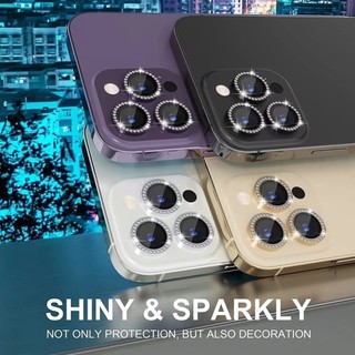 Kính bảo vệ kính máy ảnh kim cương Flash Thích hợp cho iPhone 11 12 13 14 15 16 17 Pro Max Plus 16E 17air 13mini 12mini Phim bảo vệ ống kính