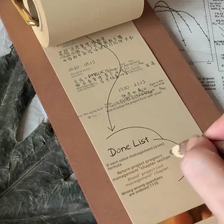 Bộ sổ tay Kraft RISEDOT, DIY Crafts Retro Vintage Clipboard, Handmade có thể đổ lại Giấy Kraft cuộn treo Giấy viết để ghi chú