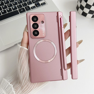 Có Bút Phim Thủy Tinh Cho Samsung Galaxy Z Fold 7 6 5 4 3 Fold7 5G Ốp Lưng Sạc Không Dây Từ Tính Vỏ Bảo Vệ Chống Sốc Giáp Bản Lề