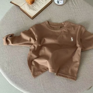 Mùa Xuân Thu Trẻ Em Dài Tay Áo Thun Bé Trai Bé Gái Retro Đáy Áo Sơ Mi Hoạt Hình Thường Ngày Cổ Tròn Top