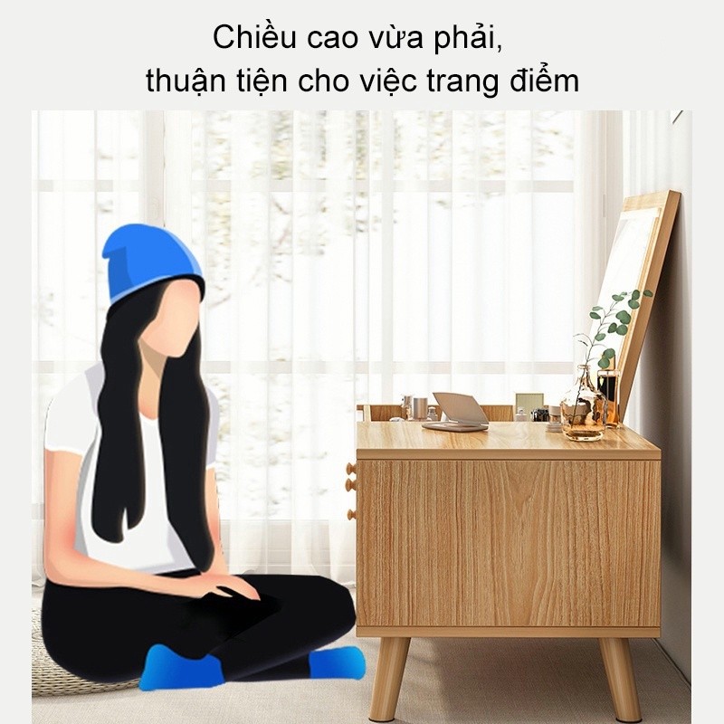 SUNNY Bàn trang điểm ngồi bệt đa năng kết hợp kệ tab đầu giường tiện lợi hiện đại