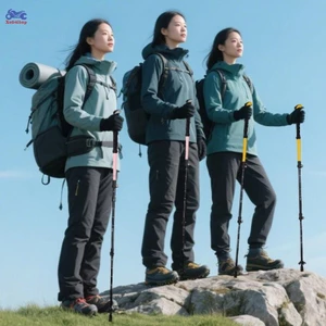XOITOP Gậy Leo Núi Ngoài Trời Hợp Kim Nhôm Alpenstock, Phù Hợp Cho Mọi Độ Tuổi