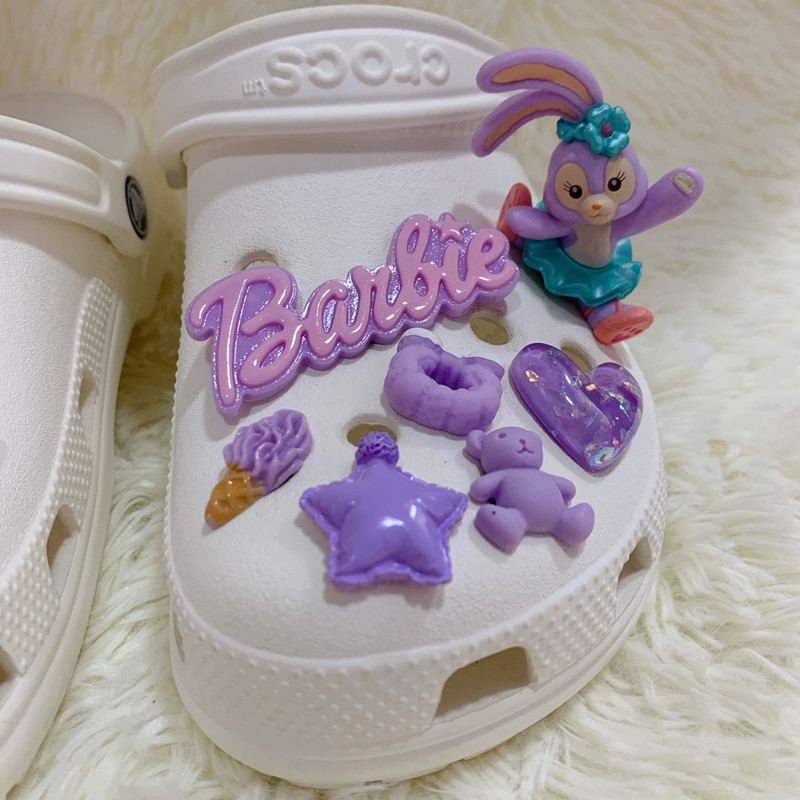Lỗ Phụ Kiện Giày Star Dew Khóa Giày Hoạt Hình Hoa Giày Dễ Thương Thích Hợp Cho Crocs Khóa Giày DIY Lỗ Khóa Giày Zhibixing Khóa Giày Có Thể Tháo Rời ins Giày Hoa
